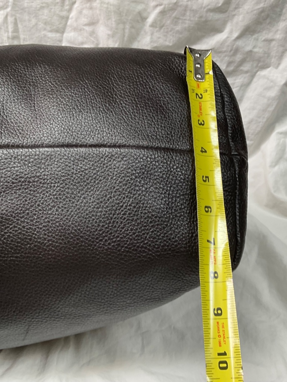 Vintage Roots Brown Pebbled Leather Duffel Weekender Bag - Picture 6 of 12
